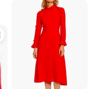 HOLIDAY DRESS Gorgeous red cocktail event dress. Midi length. Size 14. NWT